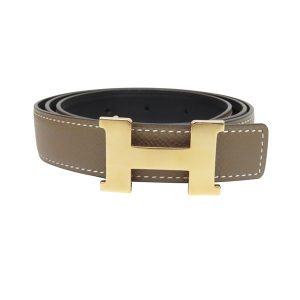 HERMES 大象灰 EPSOM牛皮 mini H 皮帶 Y刻 80CM