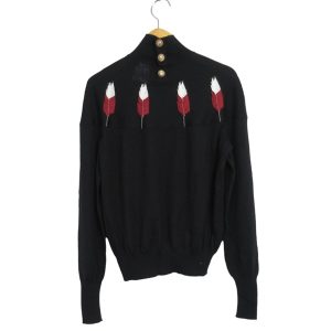 CHANEL 【激安價】黑色 喀什米爾 長袖 毛衣 36